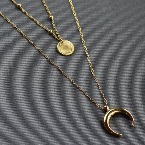 Necklace «AUTHENTICITY» / 100% stainless steel / gold version - Picture 1 of 9